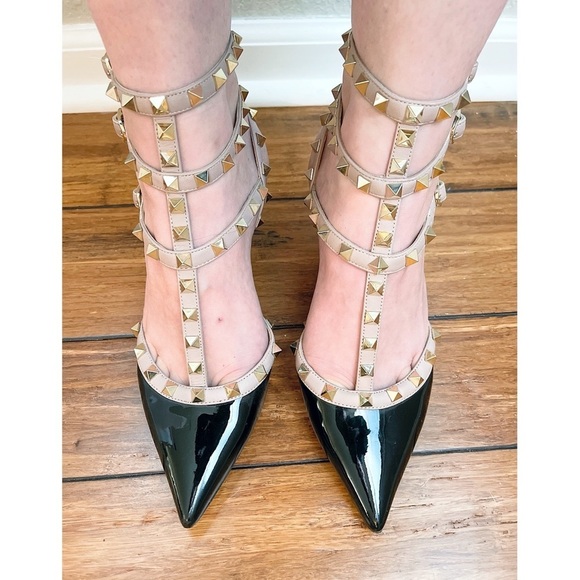 Valentino Garavani Rockstud Leather Pumps, 37.5 - Picture 2 of 9